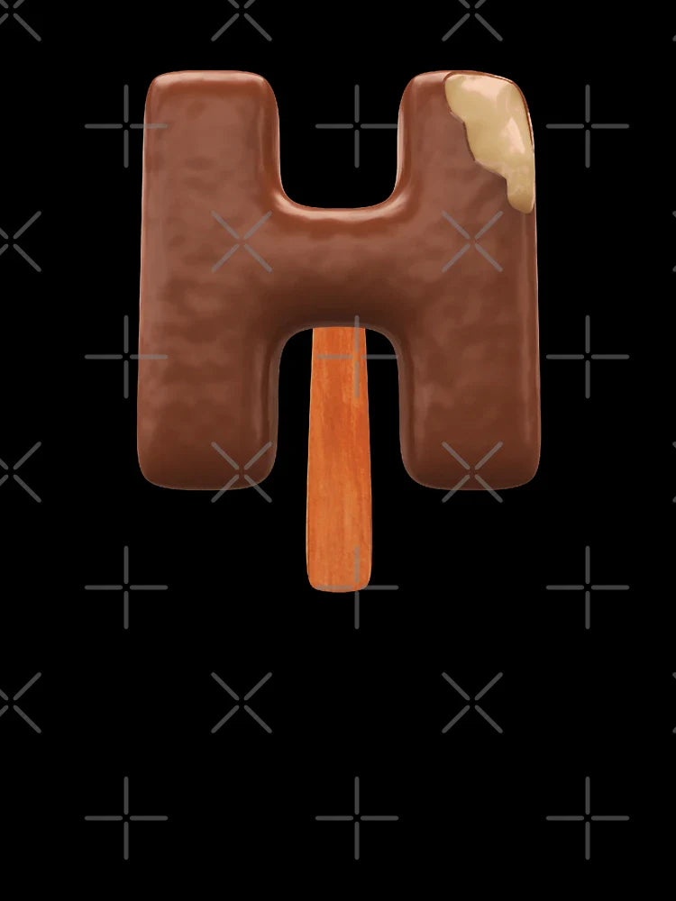 H Ice Cream H Letter 3d Alphabet Chocolate