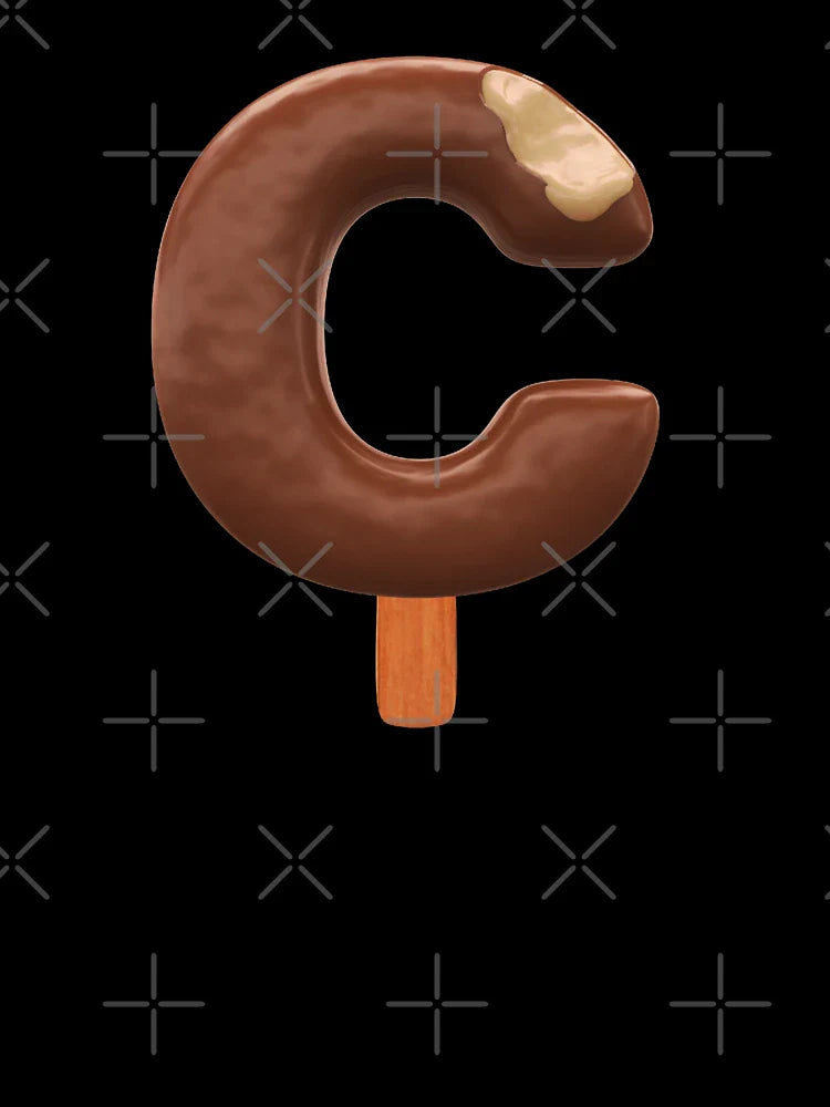 C Ice Cream C Letter 3d Alphabet Chocolate