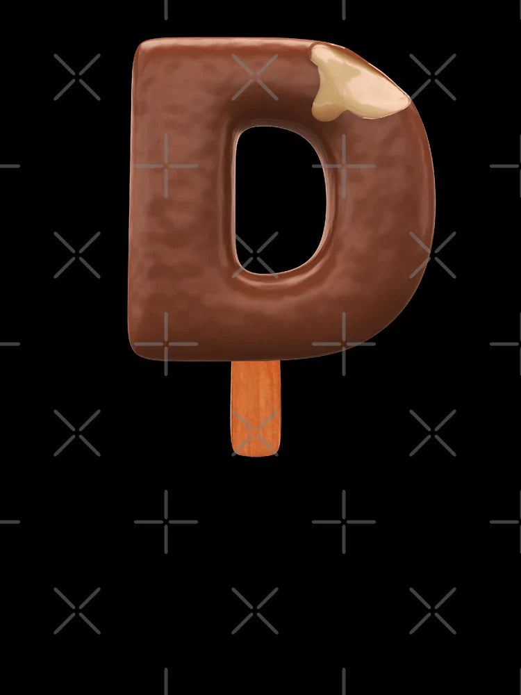 D Ice Cream D Letter 3d Alphabet Chocolate