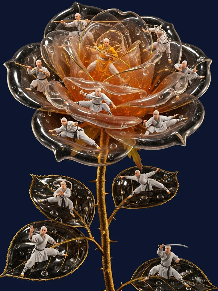 Amber Kung Fu Rose with Shaolin Masters