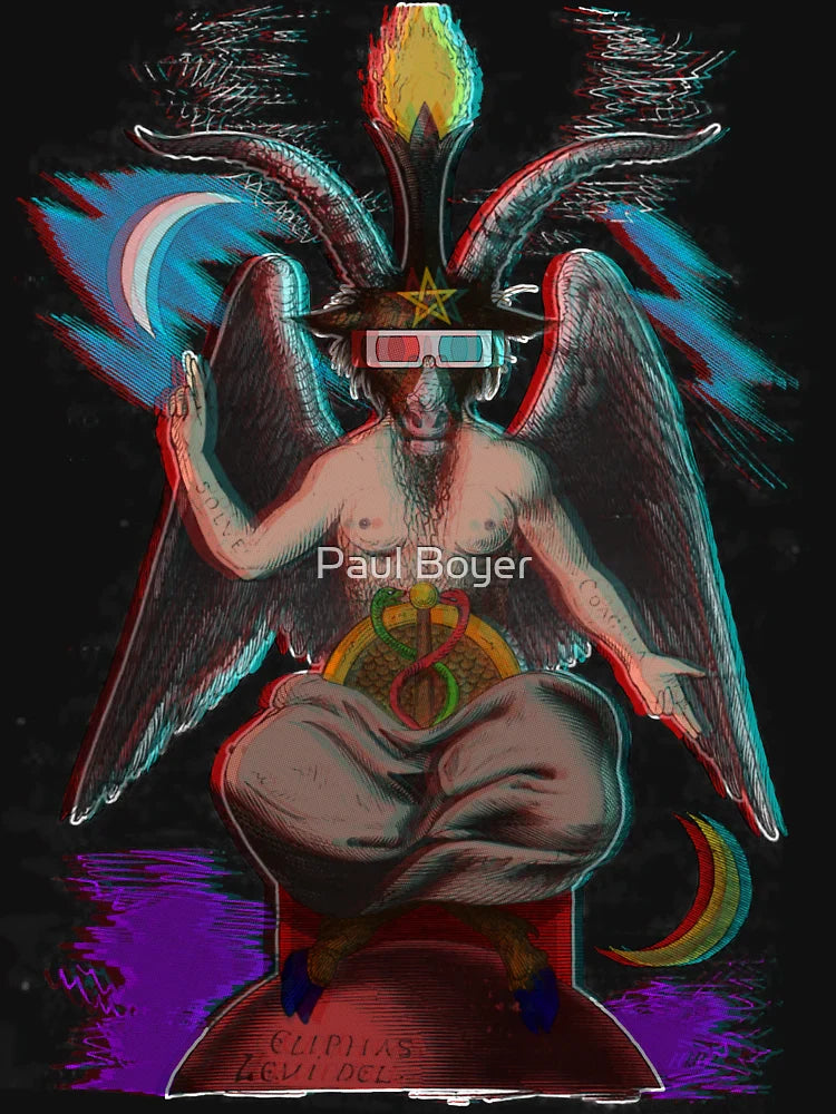 Baphomet in 3D!!! 80s Retro Occult Design
