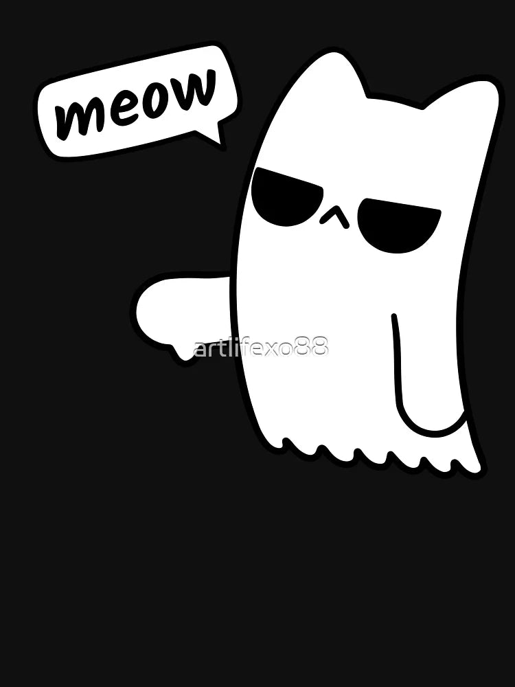 Meow Ghost Cat Of Disapproval