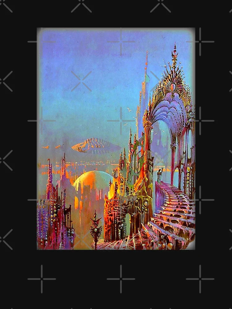 City Skyline 1970's Vintage Sci-Fi  Art