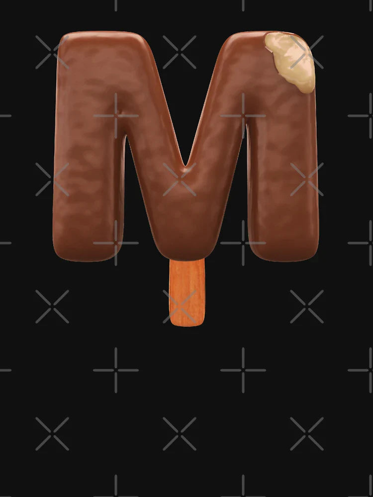 M Ice Cream M Letter 3d Alphabet Chocolate