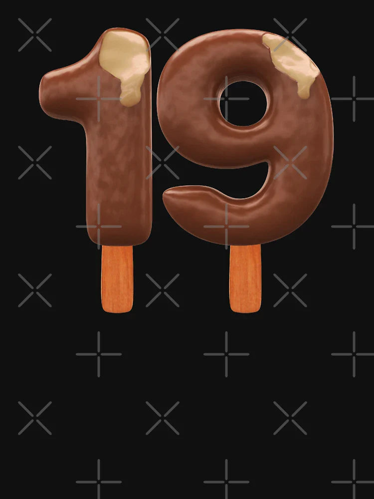 19 Ice Cream Nineteen Number 3d Chocolate
