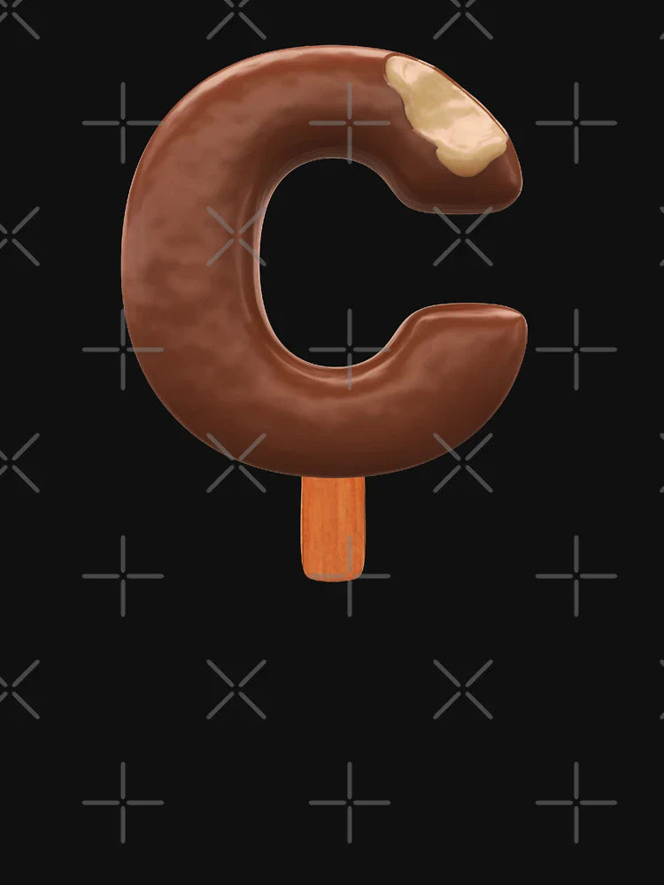 C Ice Cream C Letter 3d Alphabet Chocolate