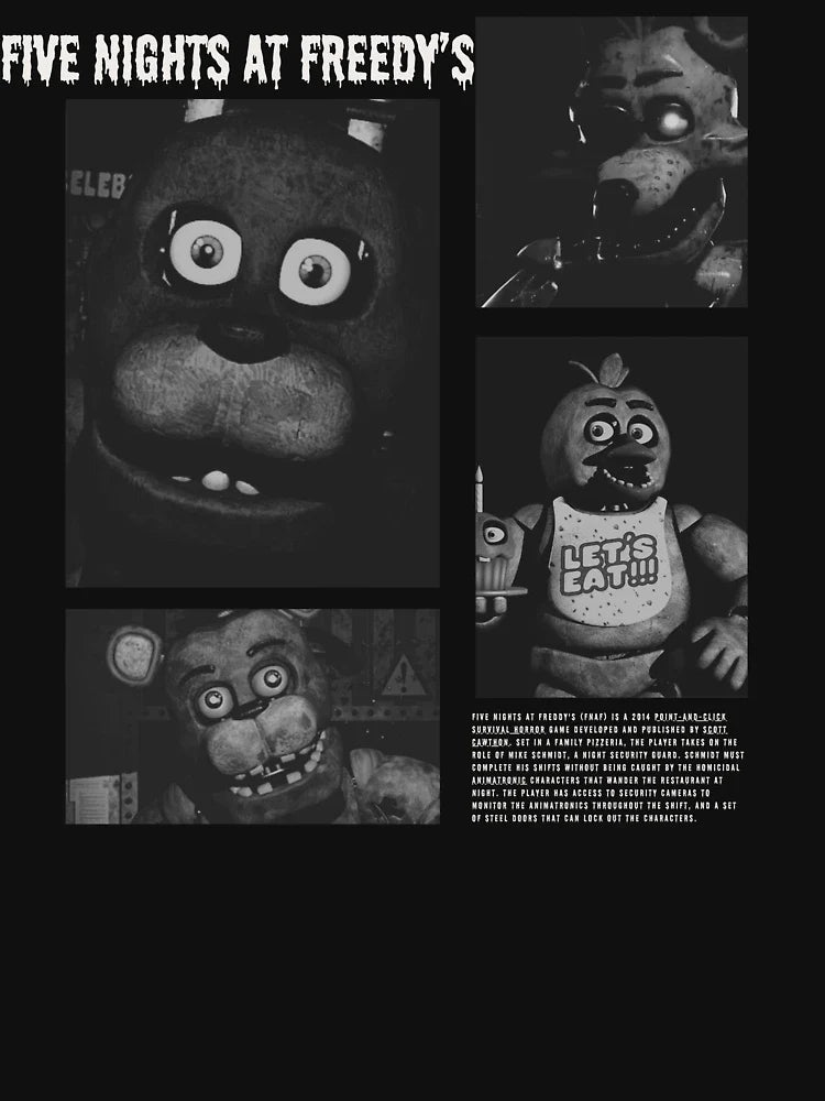 FNAF Vintage T-Shirt, Limited Five Night At Freddy's Shirt