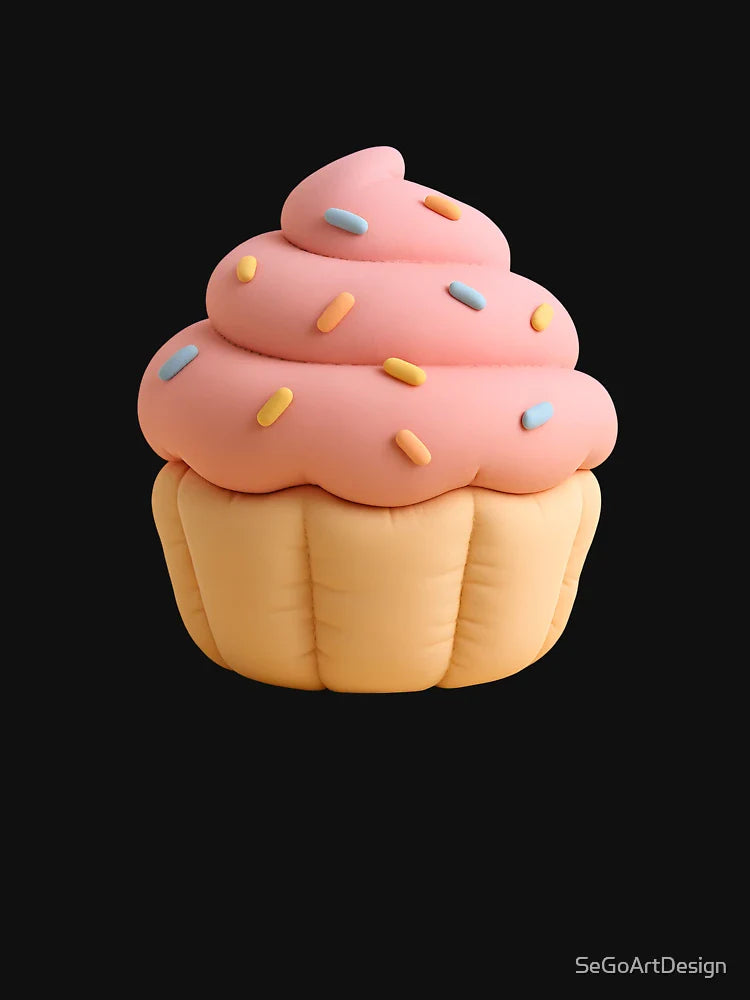 Cute Cupcake Plush – Soft 3D Kawaii Dessert with Sprinkles