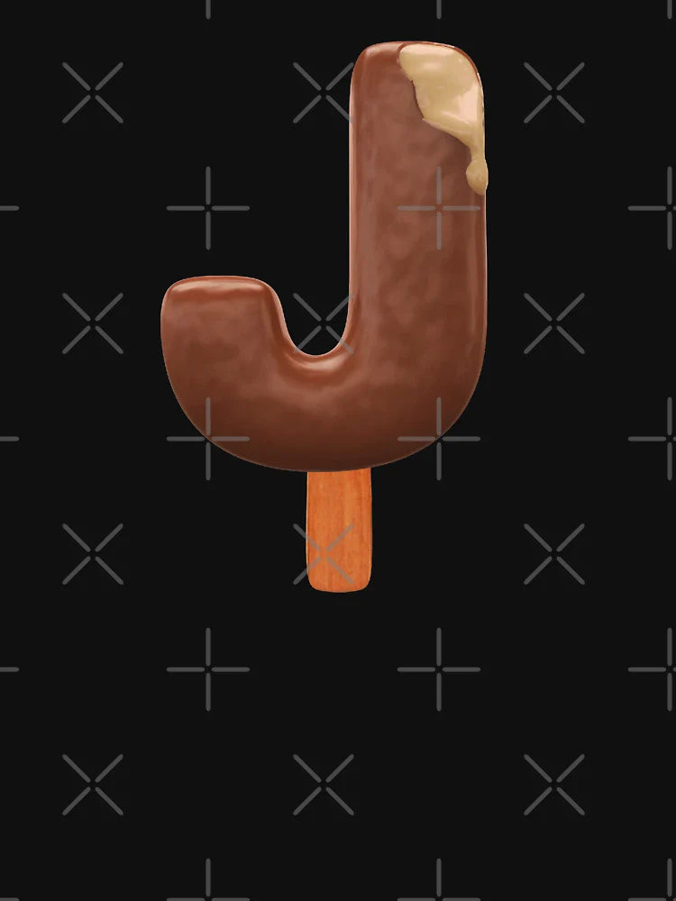 J Ice Cream J Letter 3d Alphabet Chocolate