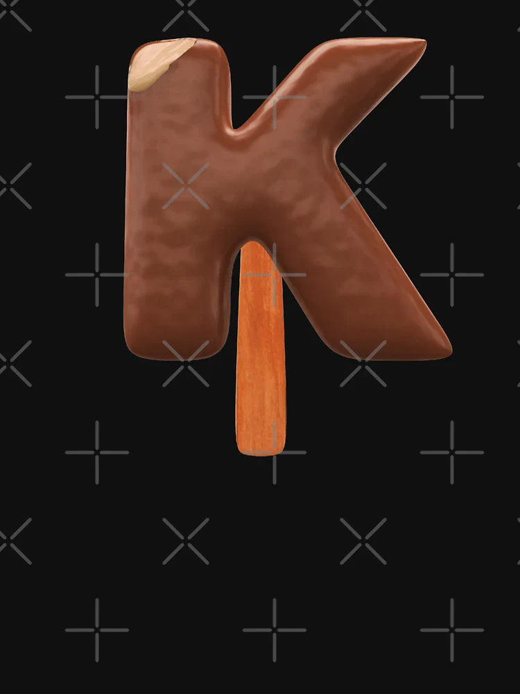 K Ice Cream K Letter 3d Alphabet Chocolate