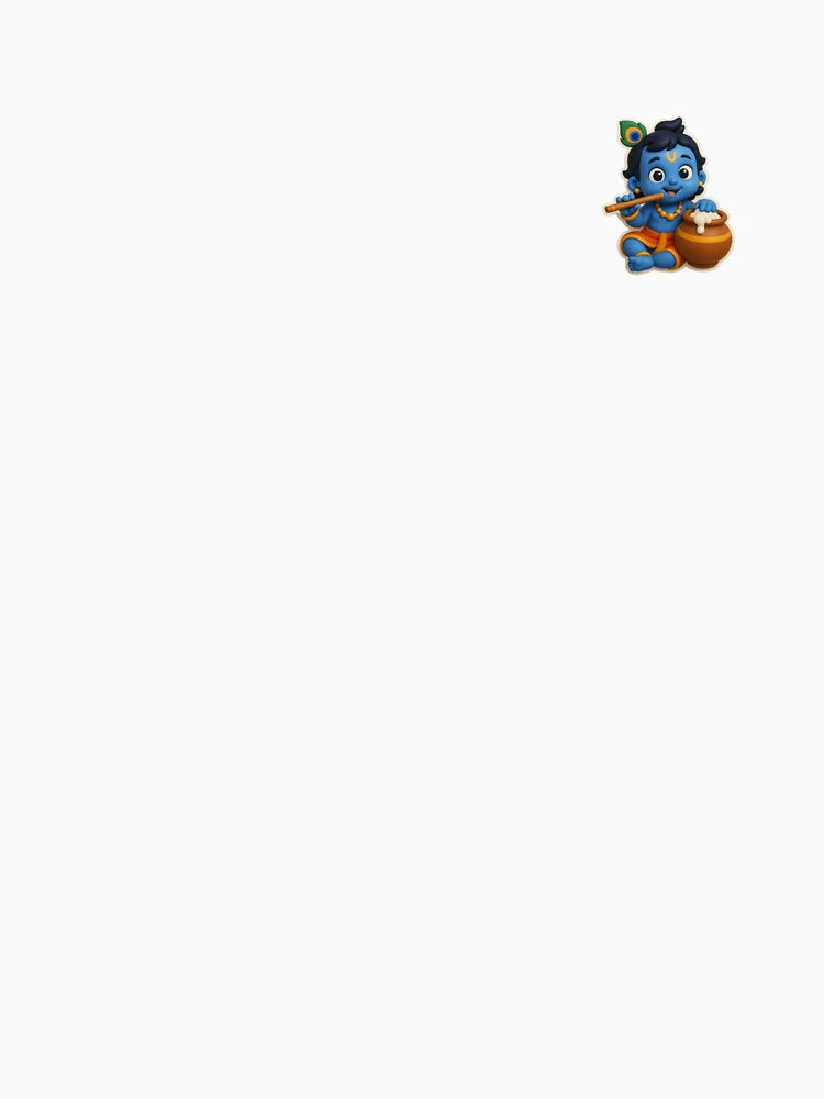 Cute 3D Baby Krishna Janmashtami Sticker