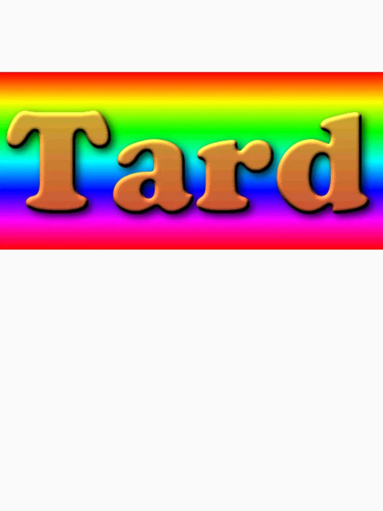 Rainbow Tard jpeg 3D text funny pride bad graphic design   Cooper Black