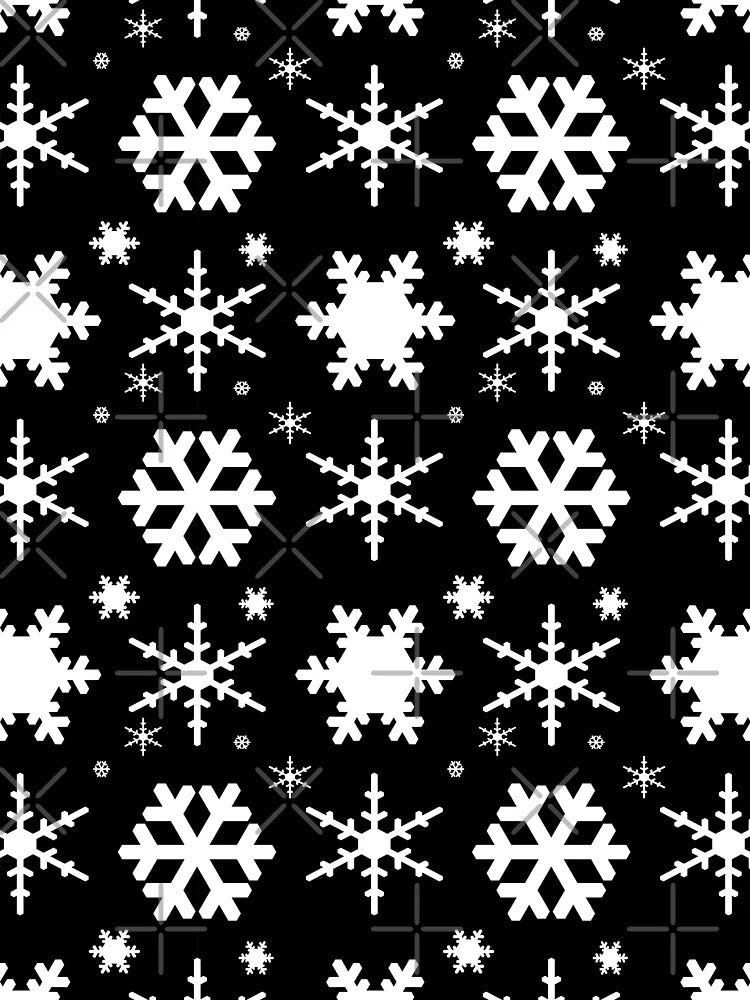 Snowflakes Black