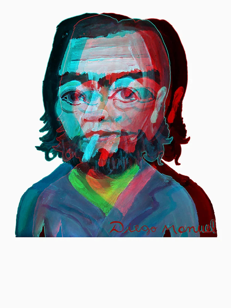 Julio Cortazar portrait 3d