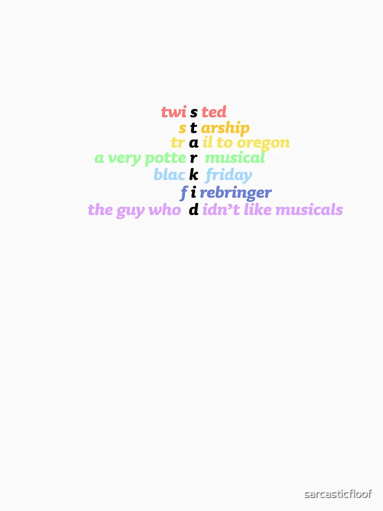 Starkid Shows Acrostic