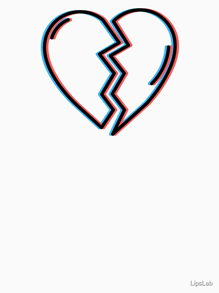 Retro 3D Anaglyph Heart Design