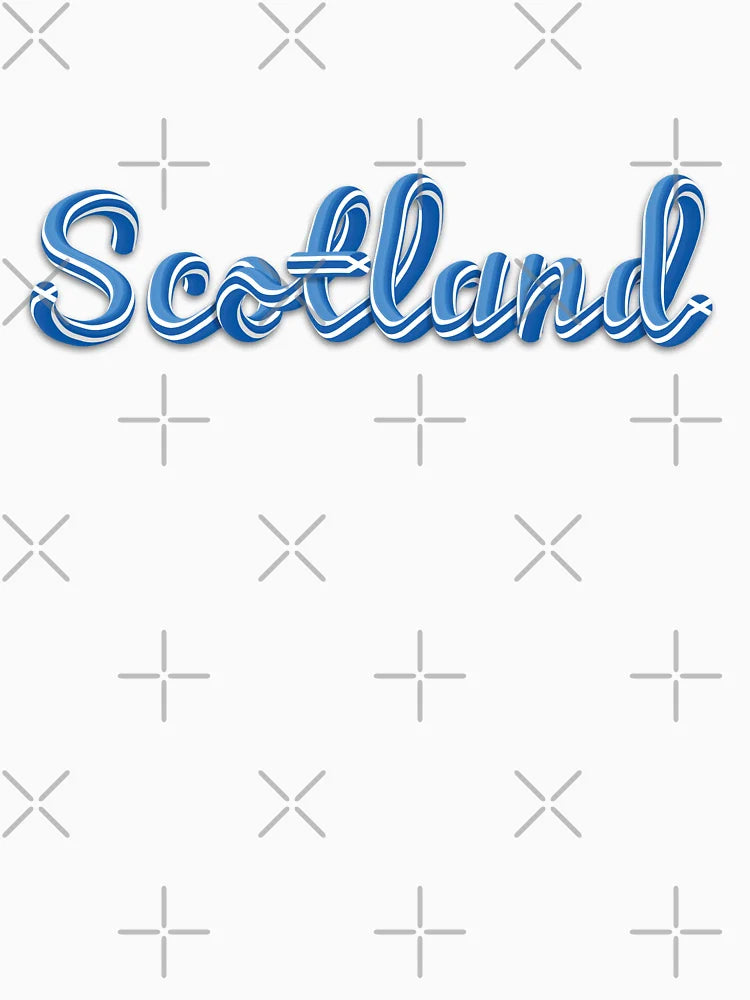 Scotland 3D Text Illustrated Typography
