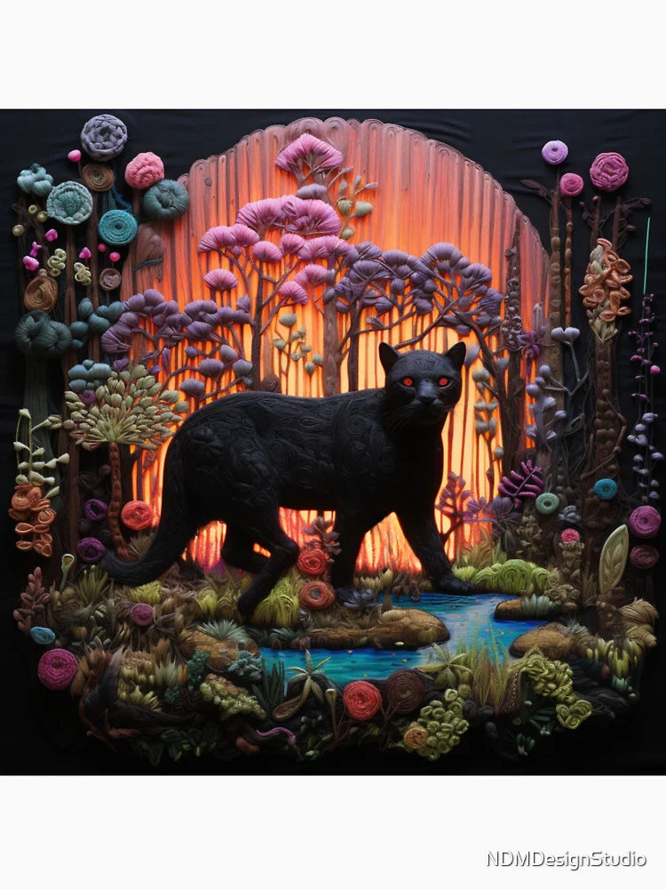 Panther In Psychedelic Forest