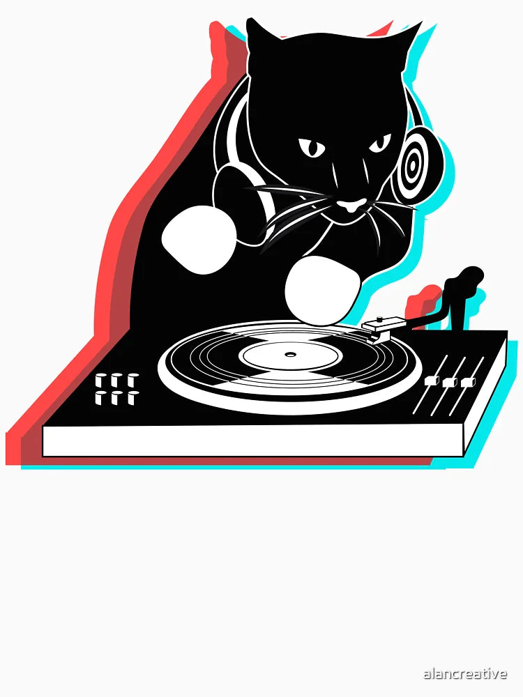 DJ Cat in 3D Colours