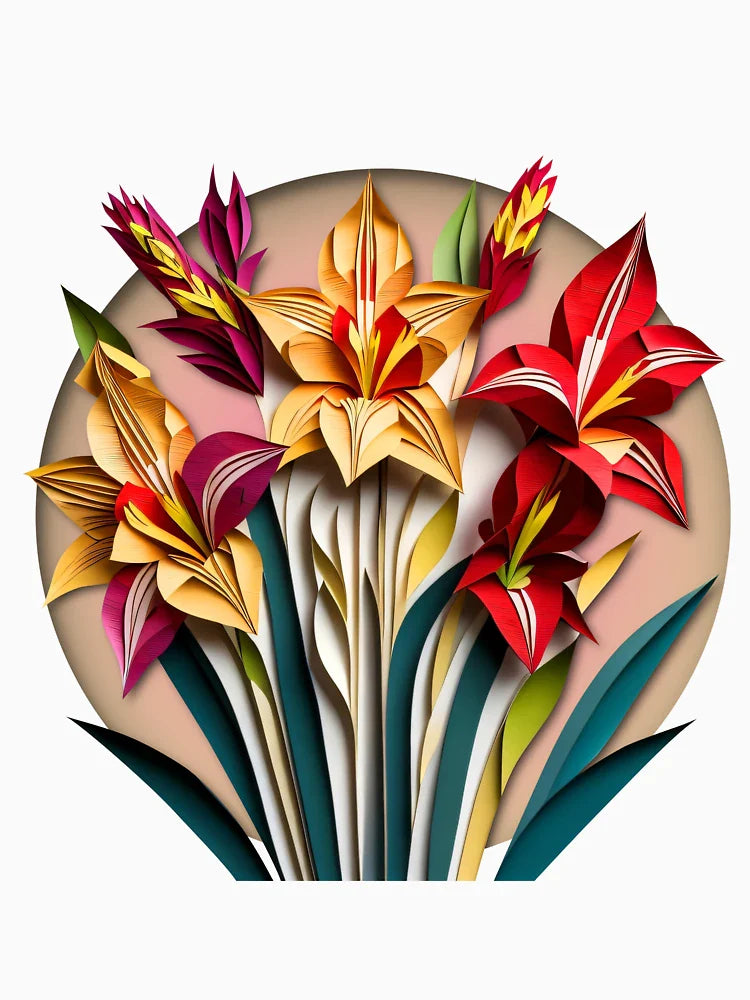 Beautiful Gladioli With 3D Effect