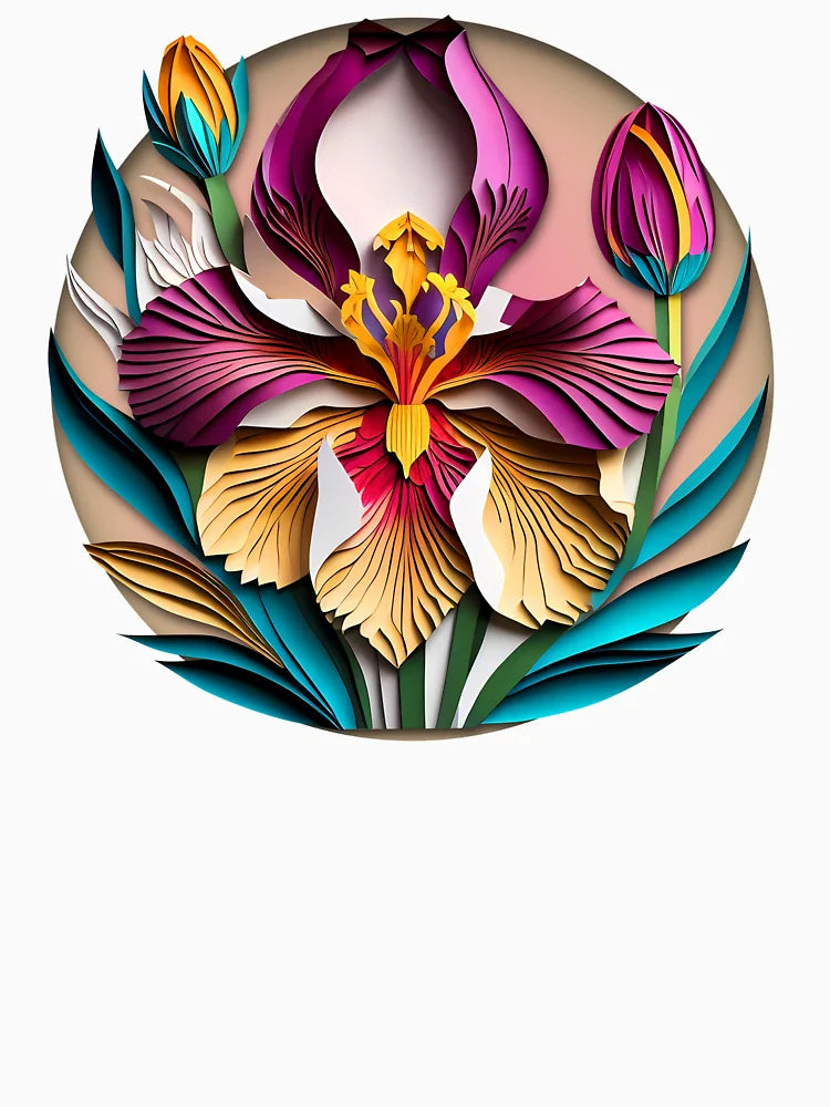 Beautiful Iris With 3D Effect