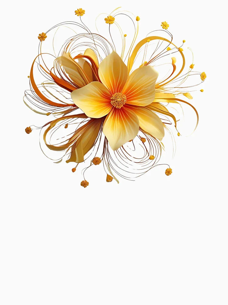 3D orange and yellow flower