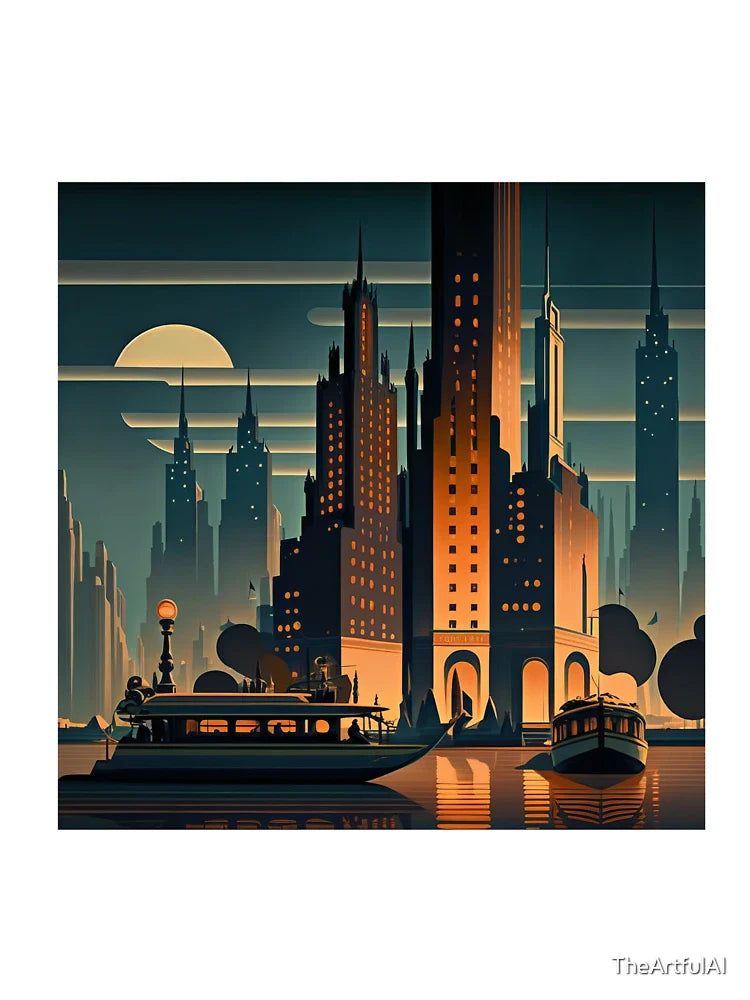 Art Deco Style Cityscape