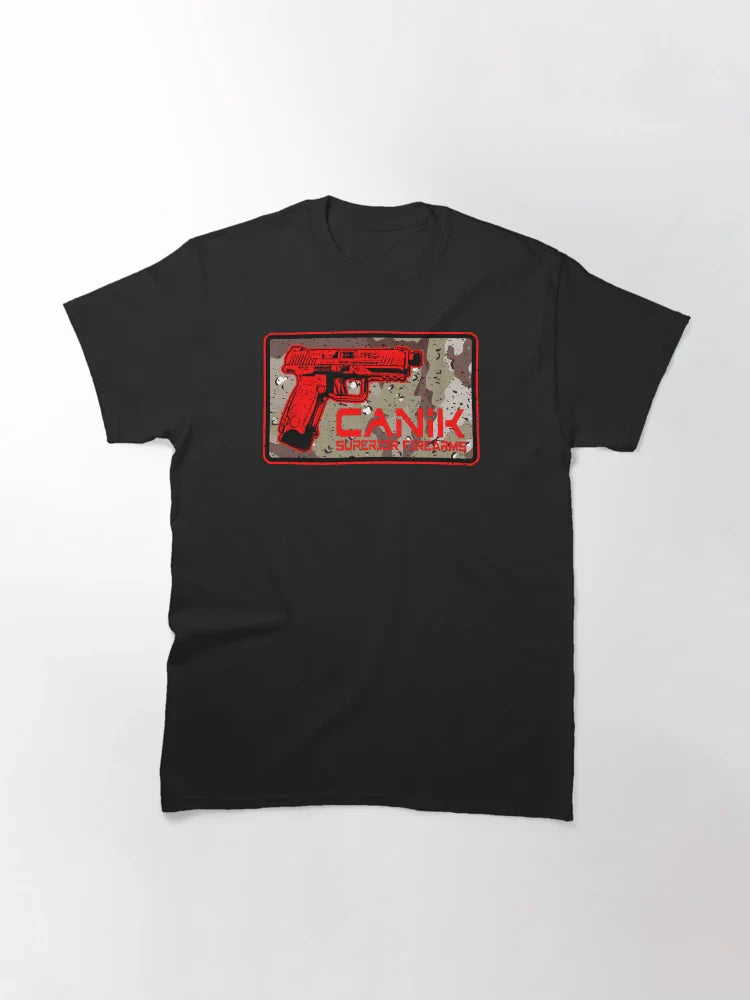Canik TP-9 TP9 Pistol 3D Retro Anime Gun - Warrior Operator - Badge - Camo Desert