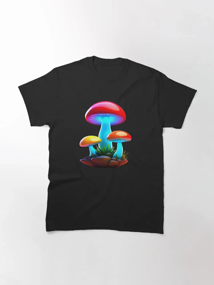Glowing bioluminescent fungi | Colorful cartoon mushrooms | 3D mushrooms | Toadstool