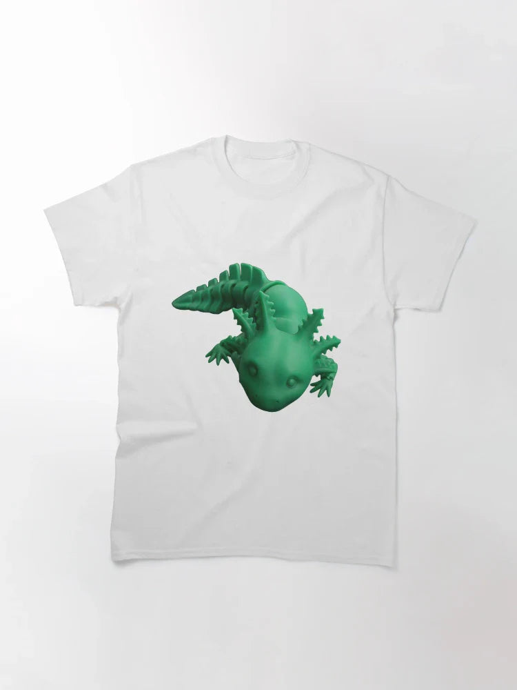 Vibrant 3D Green Axolotl – High Detail Art Design