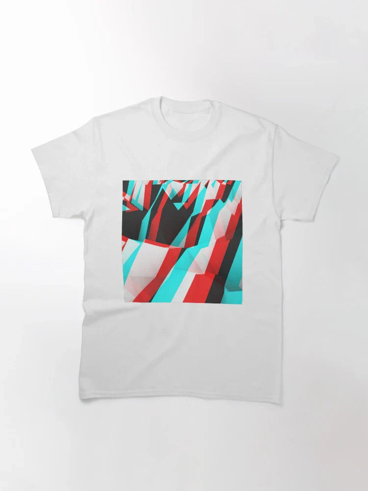 Stereoscopic Black and White Abstract Origami 3D
