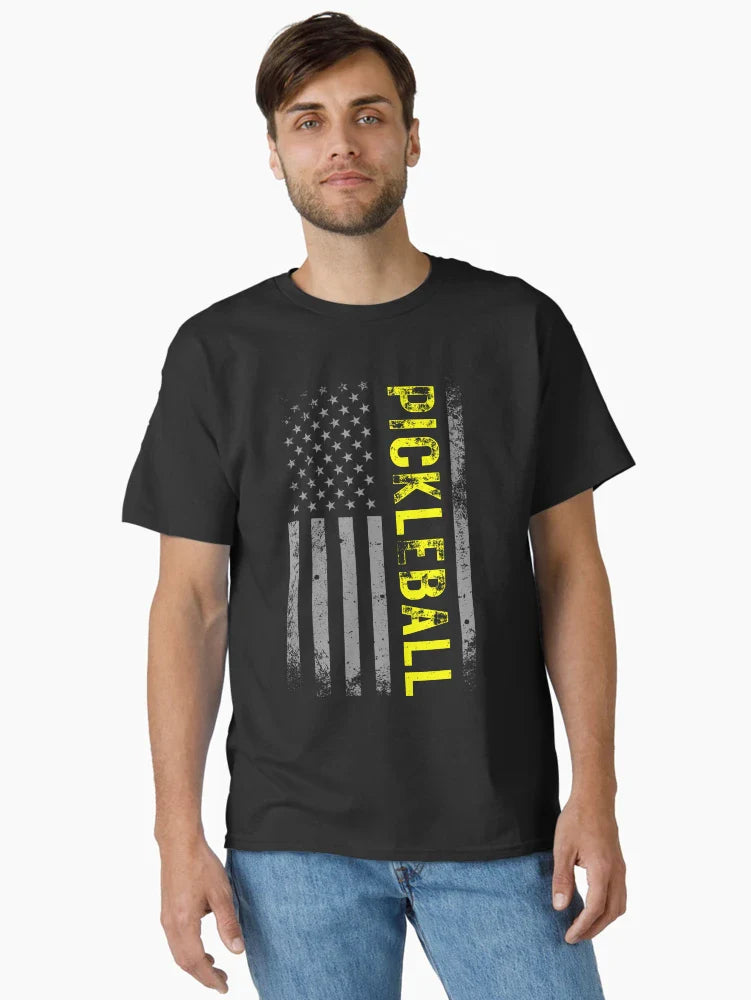 American Flag US 4th Of July Pickleball Funny Pickleball