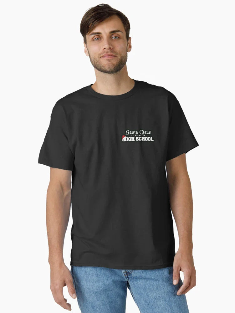 Santa claus is going to high school - black bg