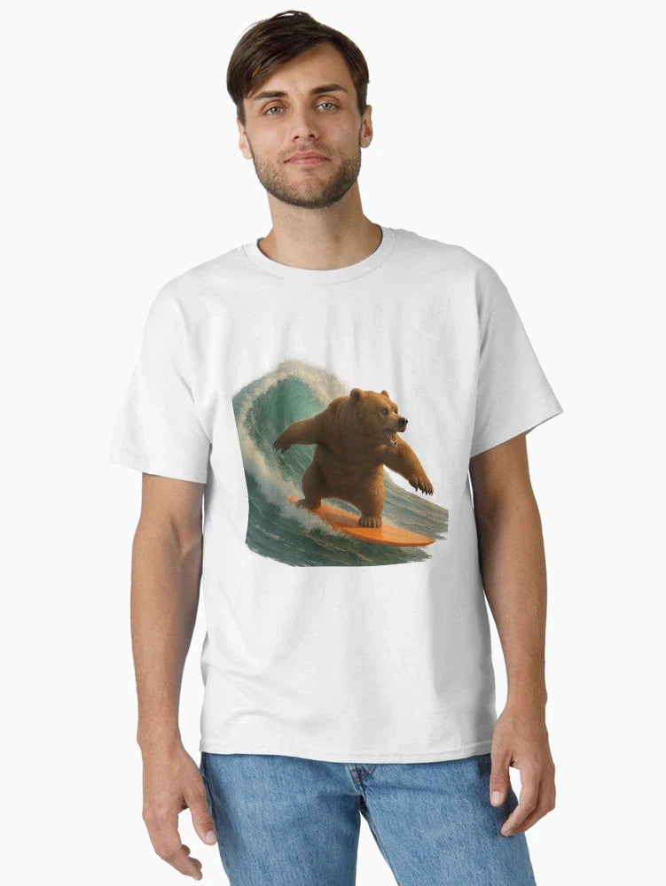 Surfing Bear at Sunset – 3D Ocean Adventure
