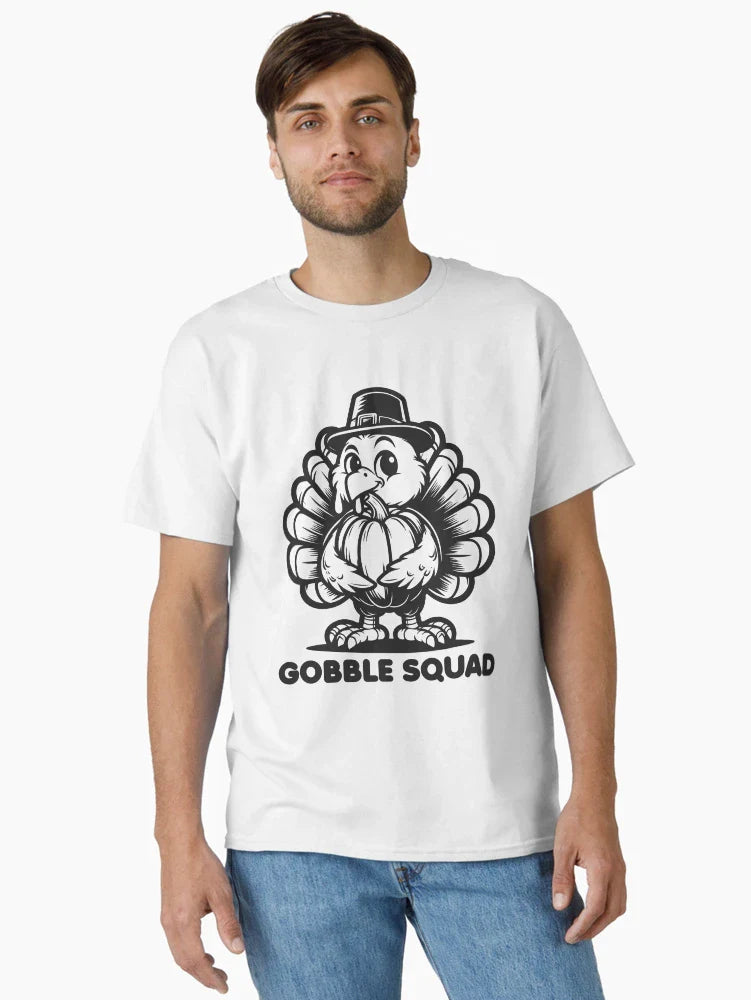 Gobble Squad | Funny Thanksgiving Group Design | Matching Turkey Day Quote | Festive Fall Family Graphic | Playful Holiday Celebration Typography