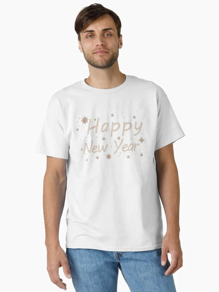 Women's Buffalo  Tees Casual Short Sleeve  Graphic Blouse Tops Happy New Year Party Supplies 2025 Family