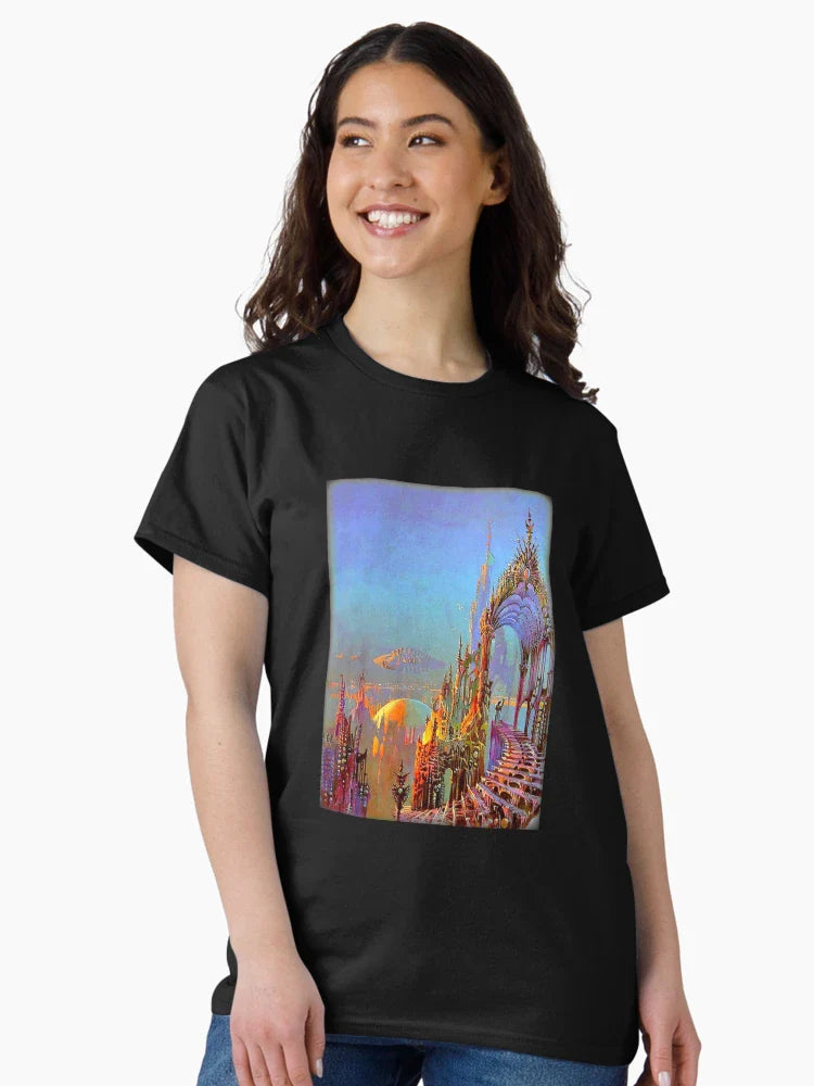 City Skyline 1970's Vintage Sci-Fi  Art