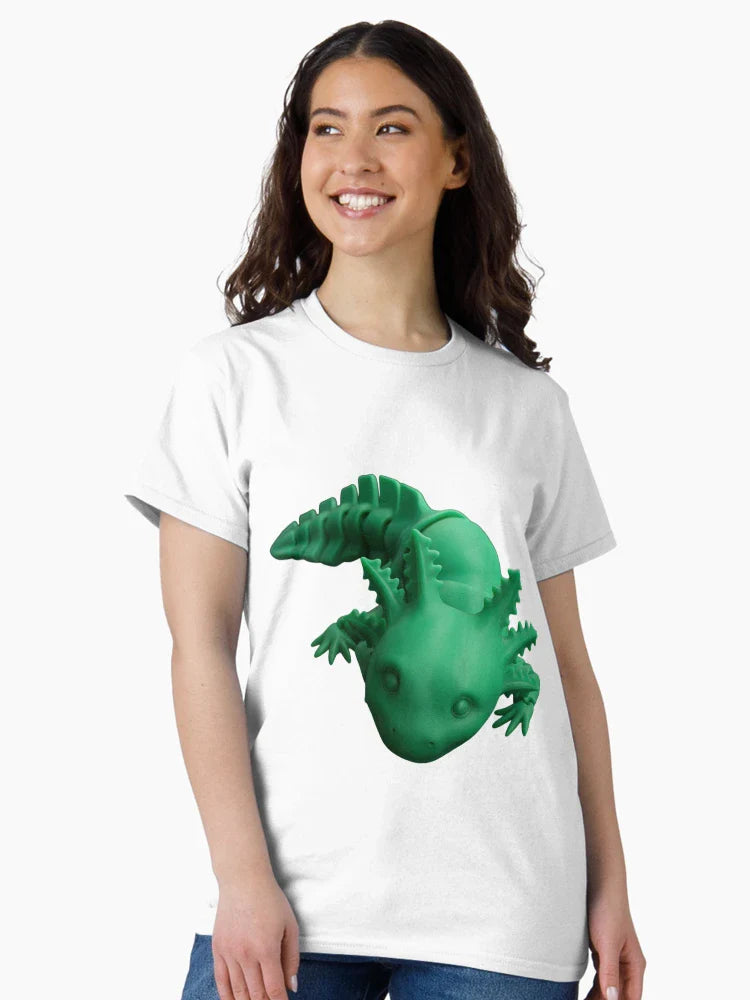 Vibrant 3D Green Axolotl – High Detail Art Design