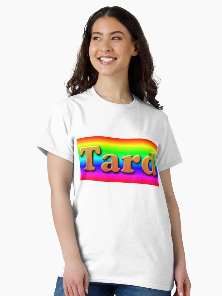 Rainbow Tard jpeg 3D text funny pride bad graphic design   Cooper Black