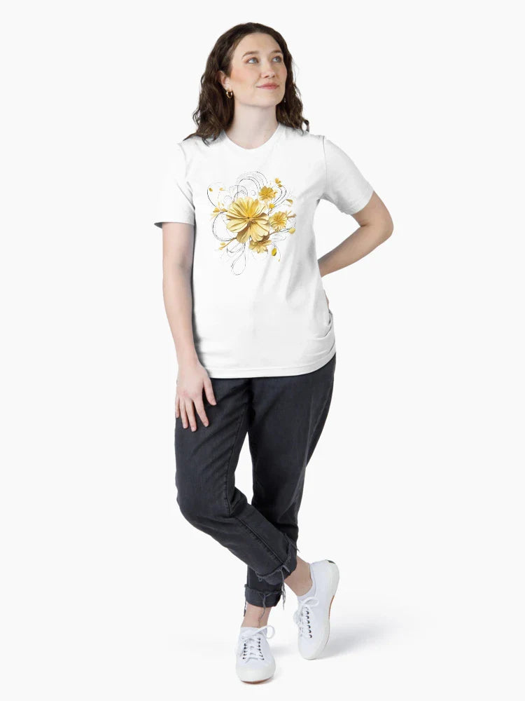 3D delicate gold flower