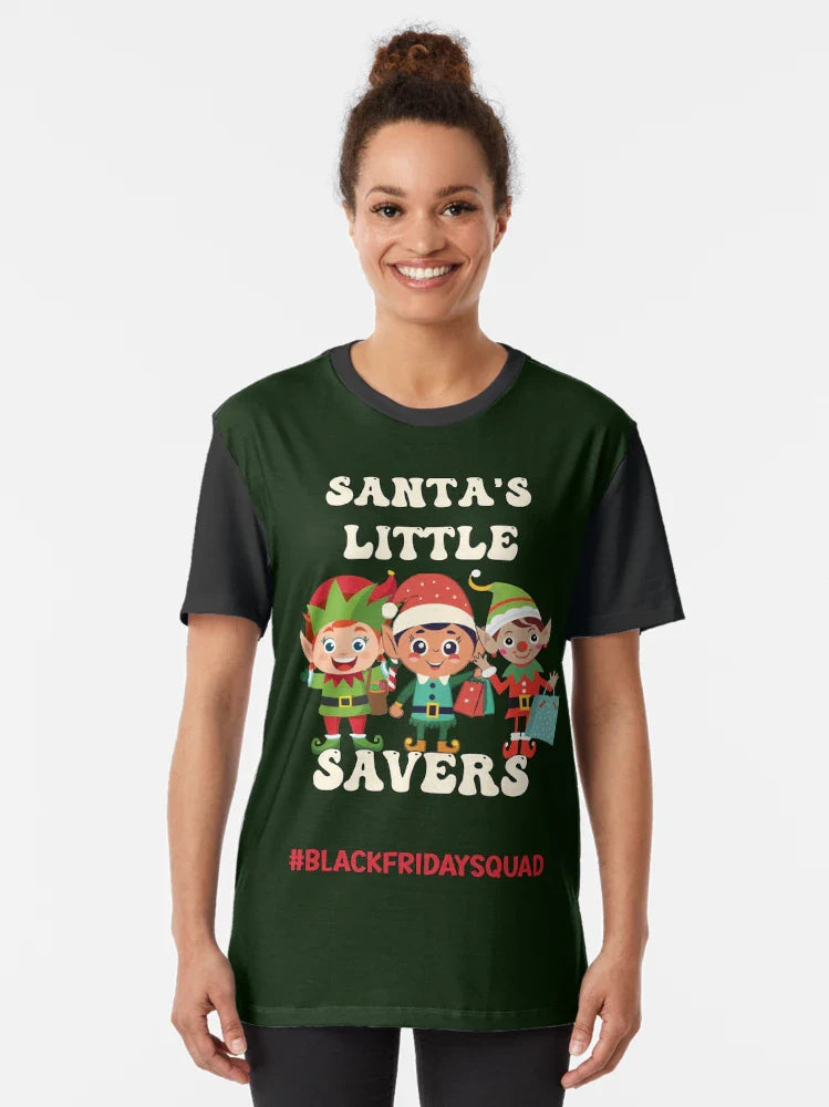 Funny Black Friday Squad Santa's Little Savers Christmas