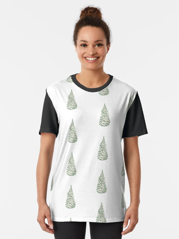 Snowy evergreen tree