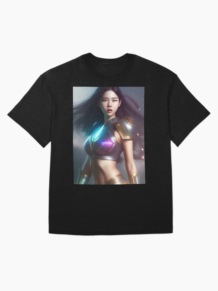 Beautiful sexy cute girl cyberpunk style