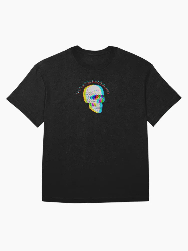 Glitchy Take Me Seriously Skull