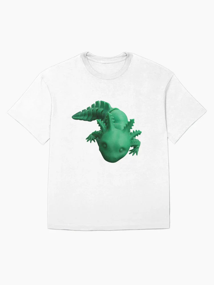 Vibrant 3D Green Axolotl – High Detail Art Design