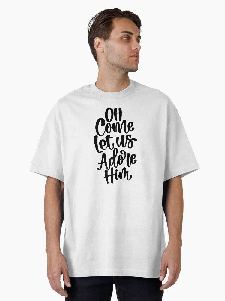 Oh Come Let Us Adore Him” PNG | Christian Christmas | Early Holiday Quote