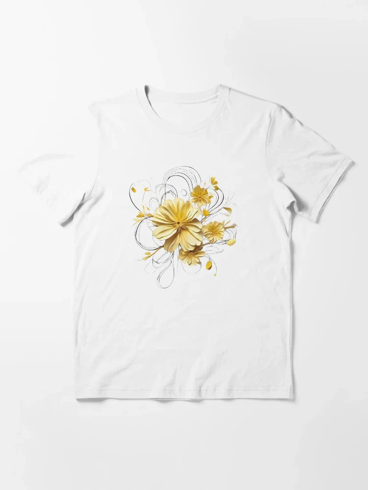 3D delicate gold flower