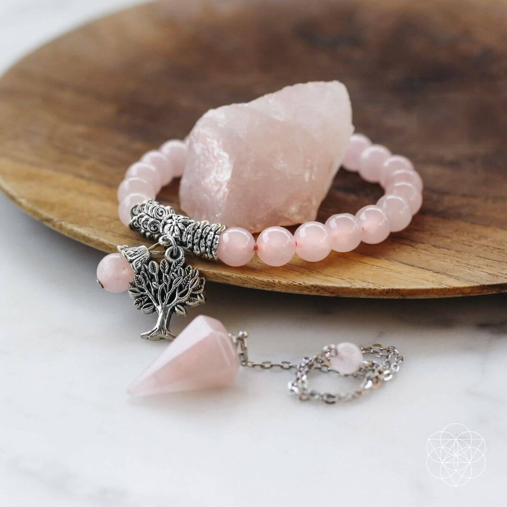 The Rose Quartz Healing Crystal Set - Jewelry Set image