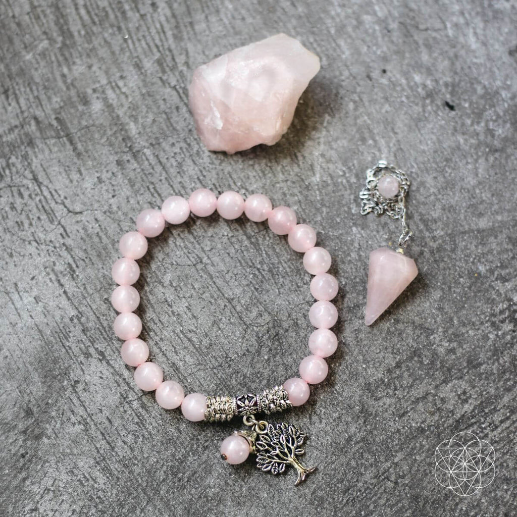 The Rose Quartz Healing Crystal Set - Jewelry Set image