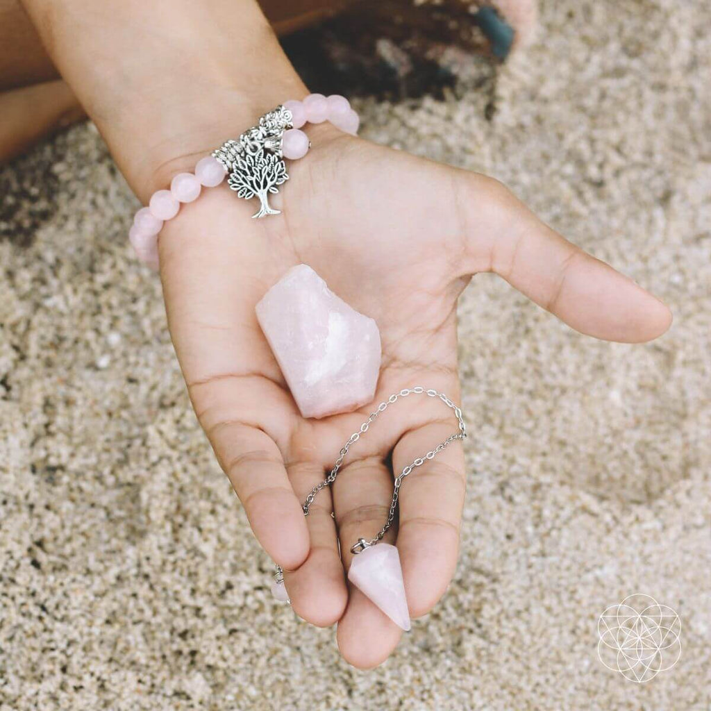 The Rose Quartz Healing Crystal Set - Jewelry Set image